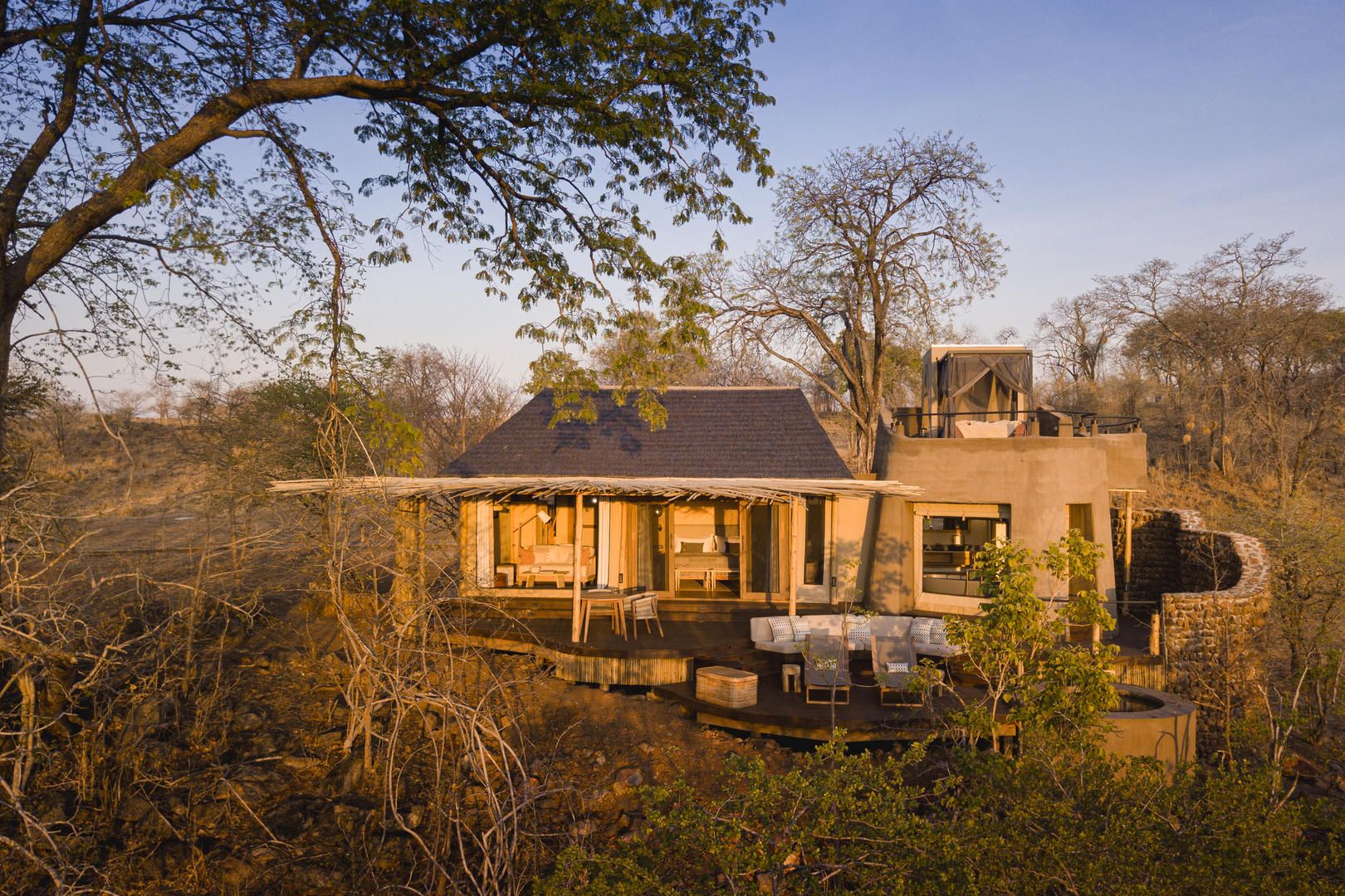 Accommodation and guest areas at Puku Ridge