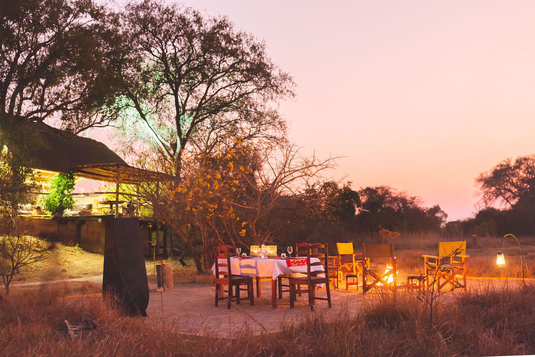 Accommodation and guest areas at Ntemwa-Busanga Camp