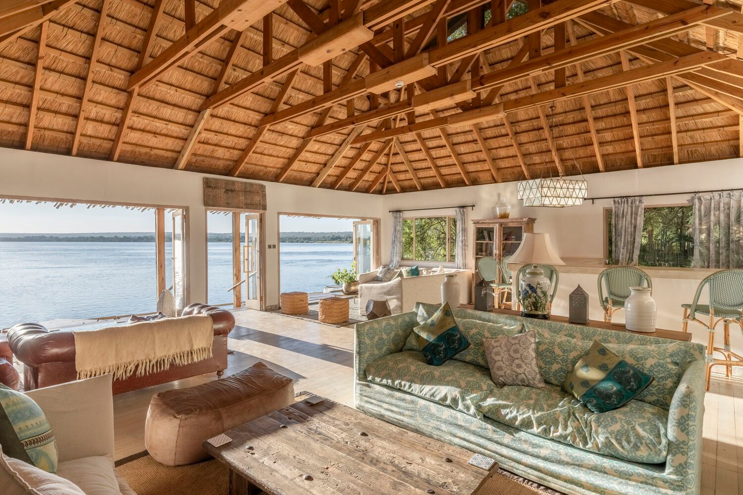 Accommodation and guest areas at Tongabezi Lodge