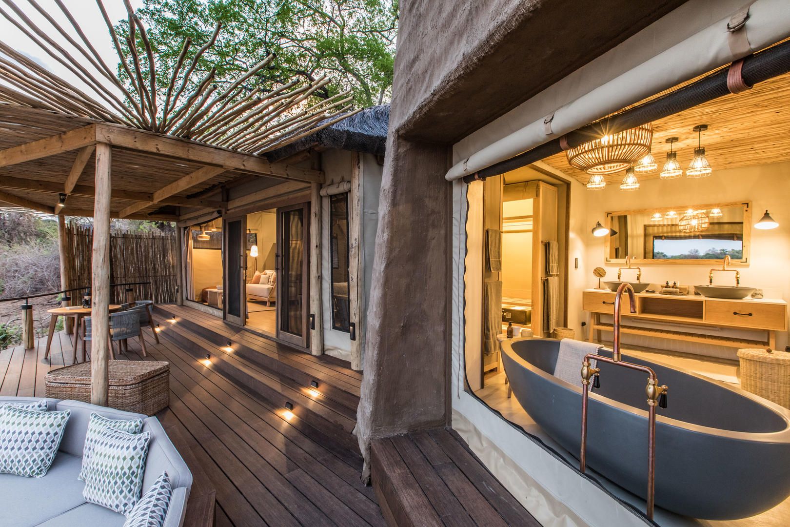 Accommodation and guest areas at Puku Ridge