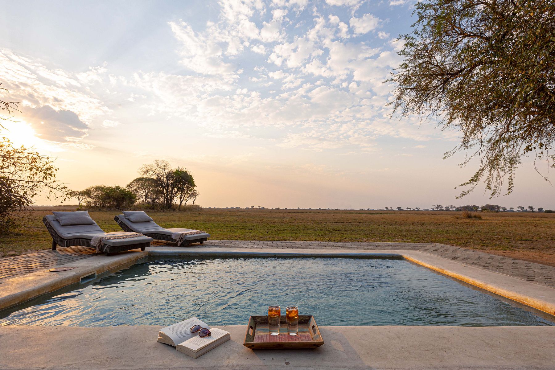 Accommodation and guest areas at Chisa Busanga Camp