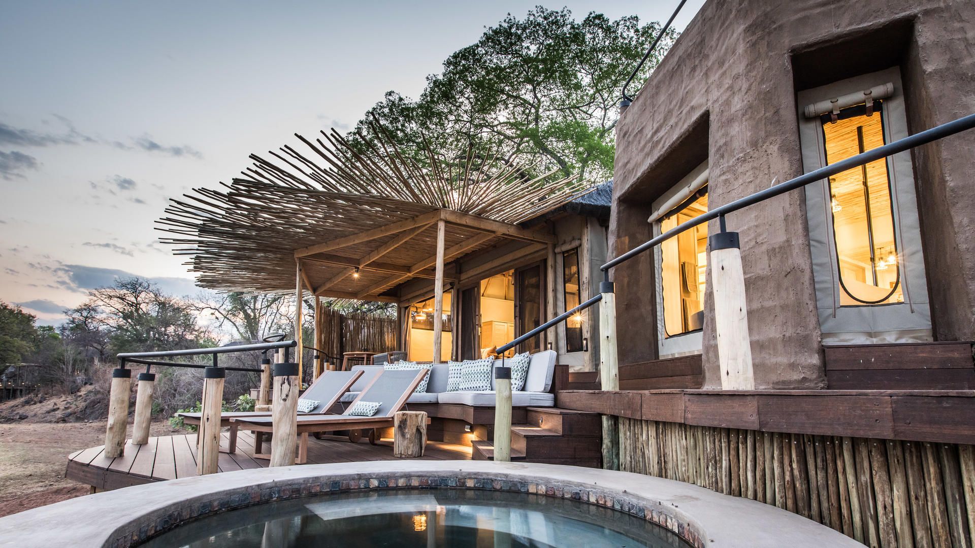 Accommodation and guest areas at Puku Ridge