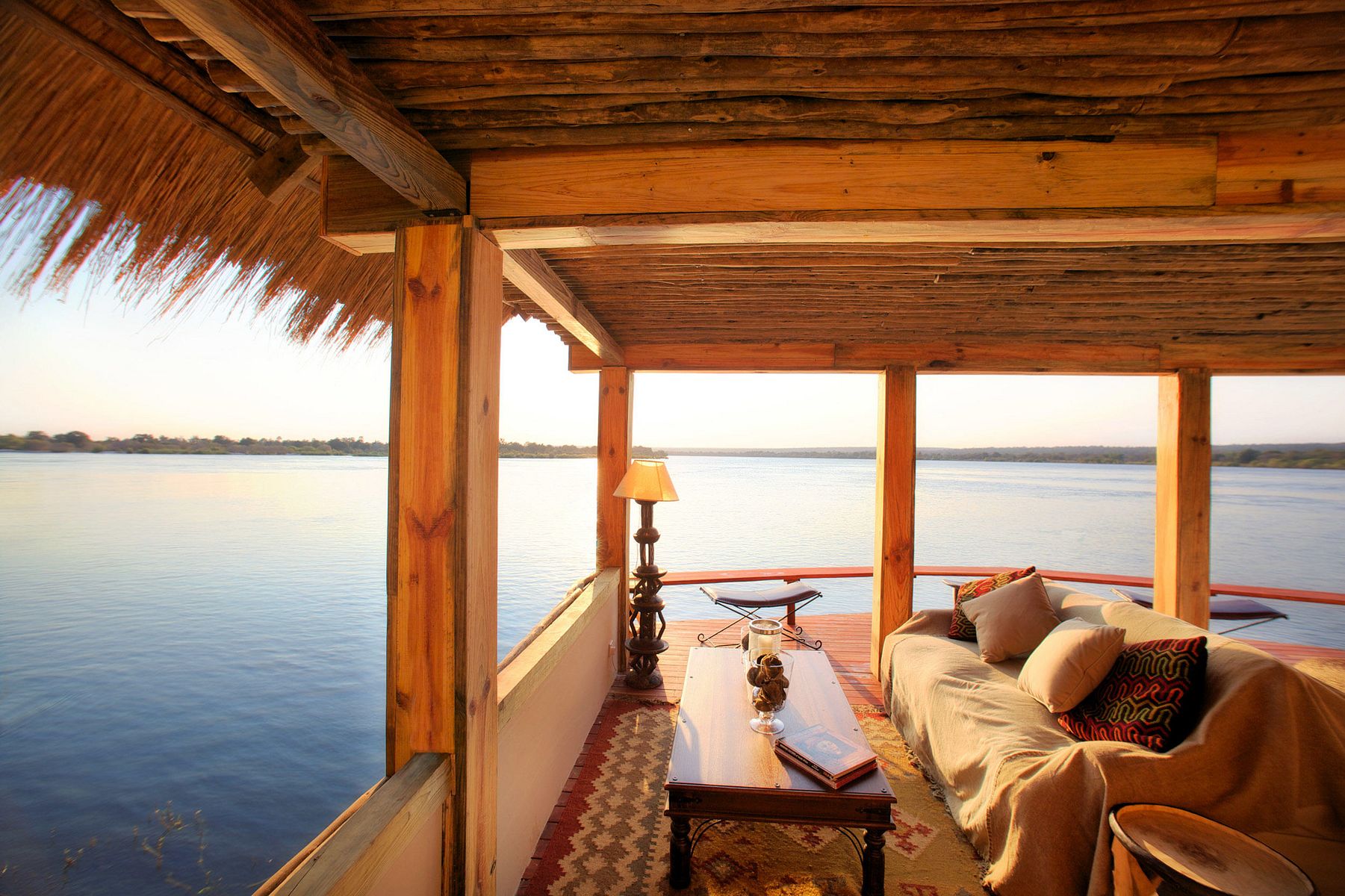 Accommodation and guest areas at Tongabezi Lodge