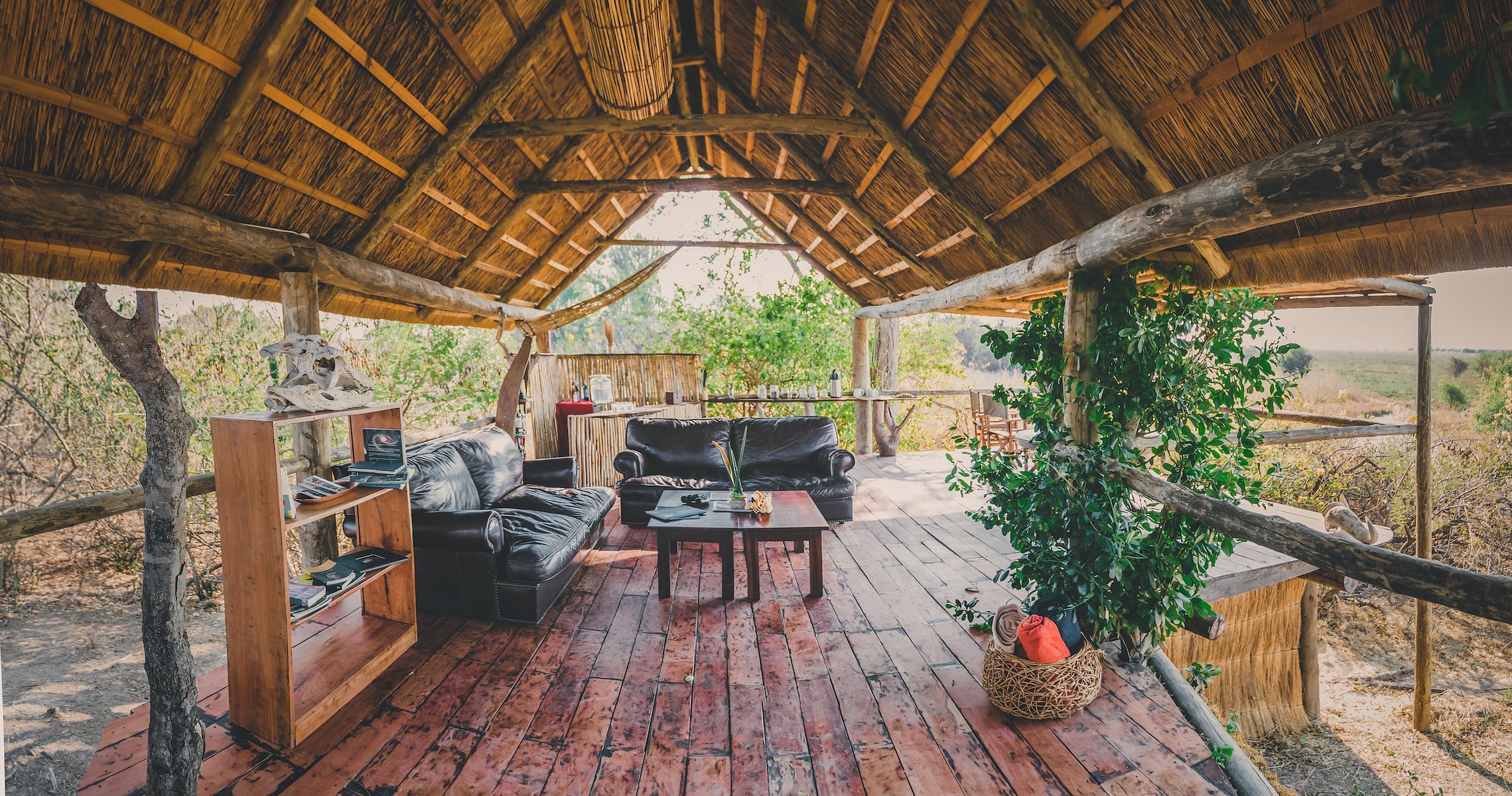 Accommodation and guest areas at Ntemwa-Busanga Camp